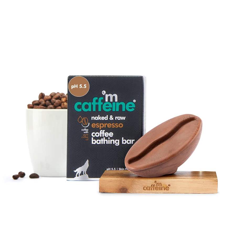 mCaffeine Naked & Raw Espresso Coffee Bathing Bar Soap