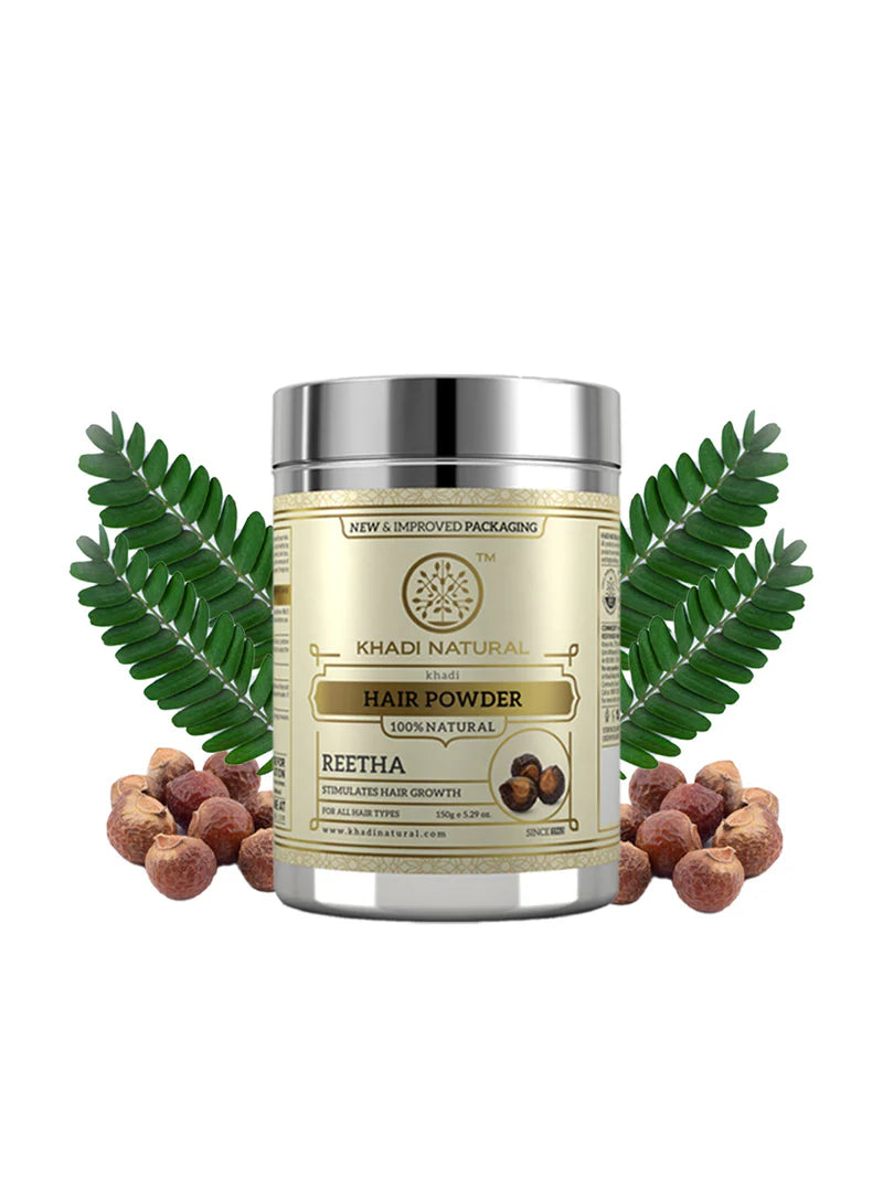 Khadi Natural Organic Reetha Powder - 150 GM