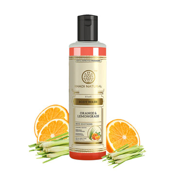 Khadi Natural Herbal Orange & Lemongrass Body Wash - 210 ML