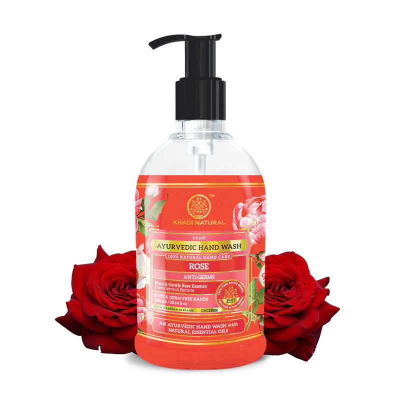 Khadi Natural Anti Germ Rose Handwash - 300 ML