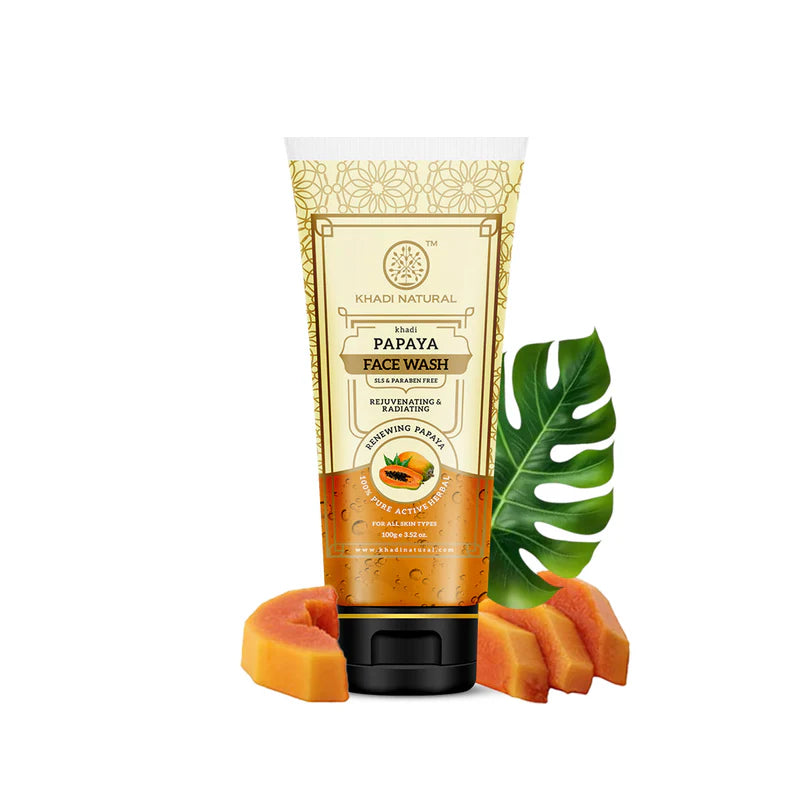 Khadi Natural Papaya Face Wash - 100 GM