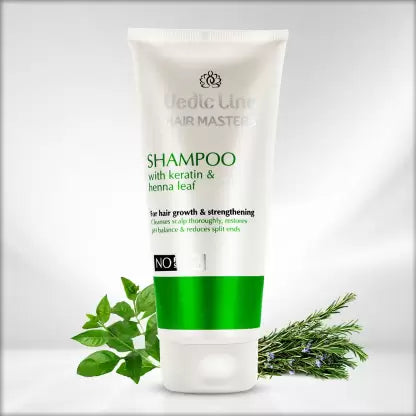 Vedic Line Shampoo with Keratin and Henna Leaf - 200 ML
