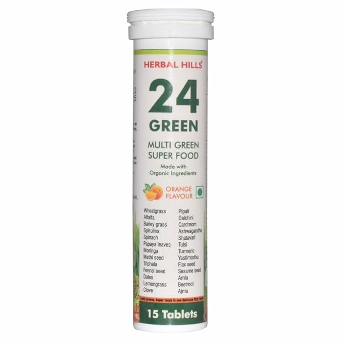 Herbal Hills 24 Green Tablets - 15 Tabs