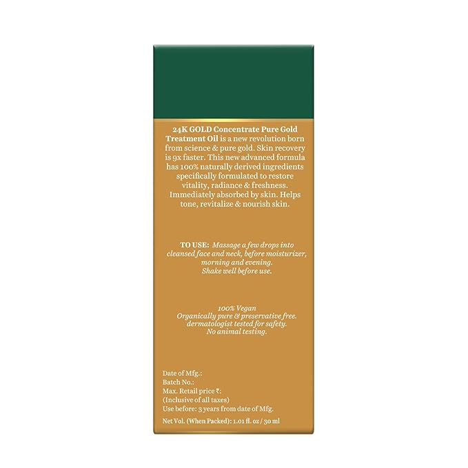 Biotique Advanced Organics 24K Gold Concentrate Pure Gold Treatment Oil - 30 ML