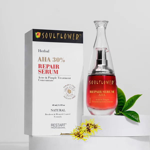 Soulflower  30% AHA Exfoliating & Repairing Serum - 40 ML