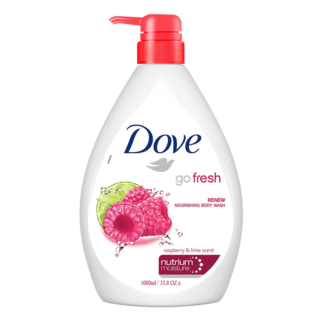 Dove Renewing Raspberry Body Wash with Lime - 1 L