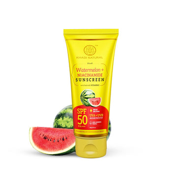 Khadi Natural Watermelon + Niacinamide Sunscreen Aqua Gel SPF 50 PA+++ - 100 GM