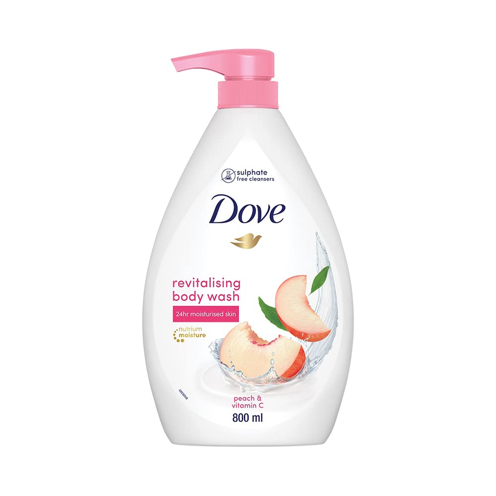 Dove Revitalizing Body Wash Scented with Peach & Vitamin C - 800 ML