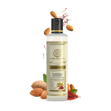 Khadi Natural Almond and Saffron Herbal Moisturizer - 210 ML
