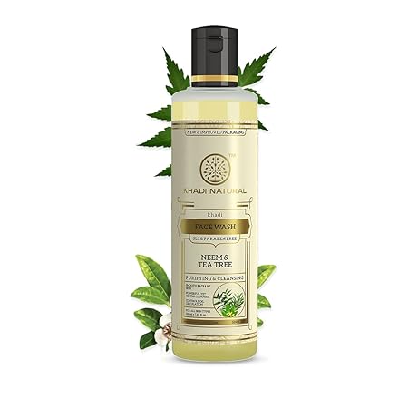 Khadi Natural Neem & Tea Tree Herbal Face Wash - 210 ML