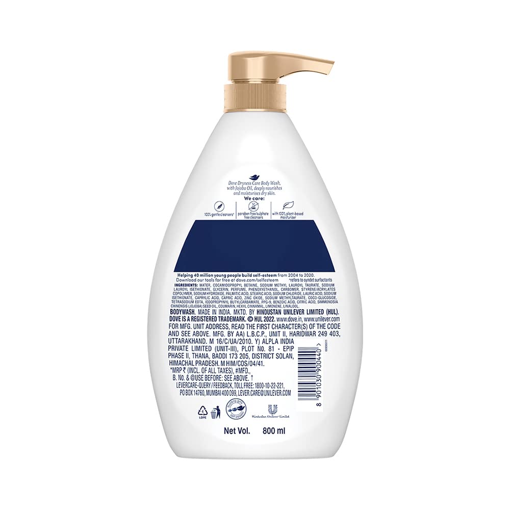 Dove Dryness Care Body Wash with Jojoba Oil - 800 ML