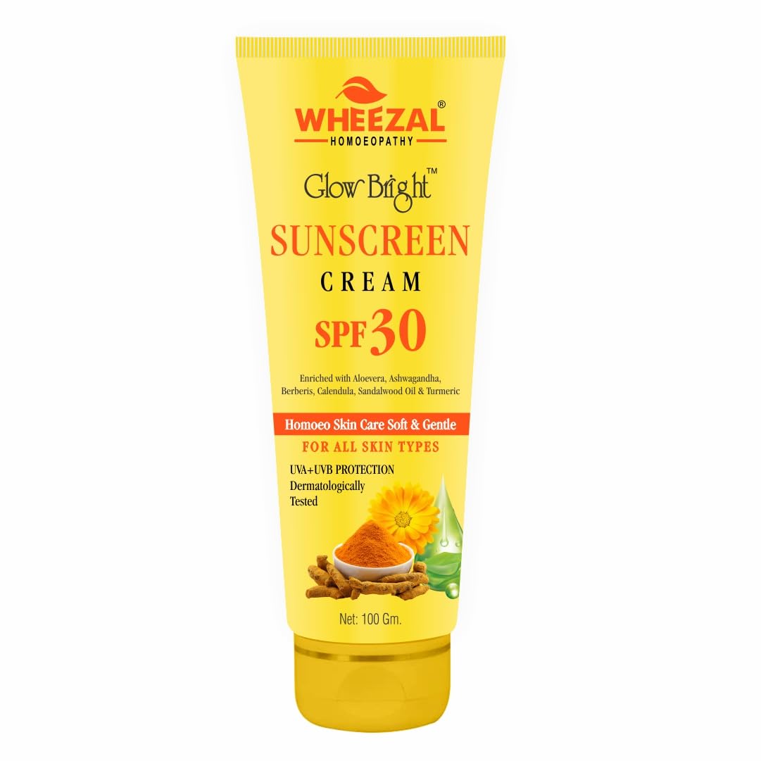 Wheezal Glow Bright Sunscreen Cream Spf 30 - 100 ML