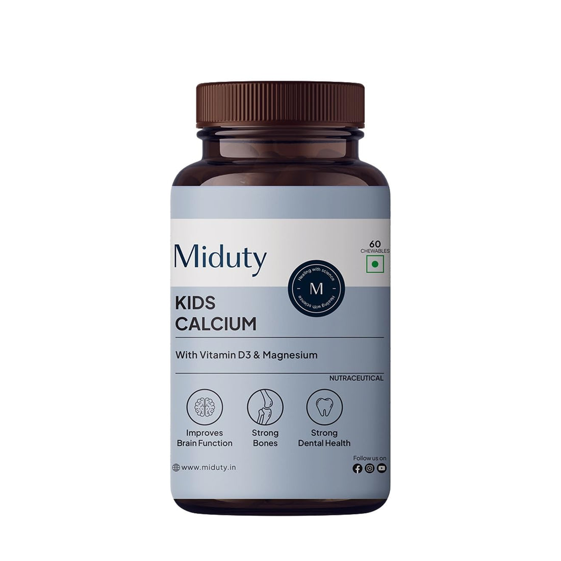 Miduty Kids Calcium Chewable Tablets - 60 Chewables