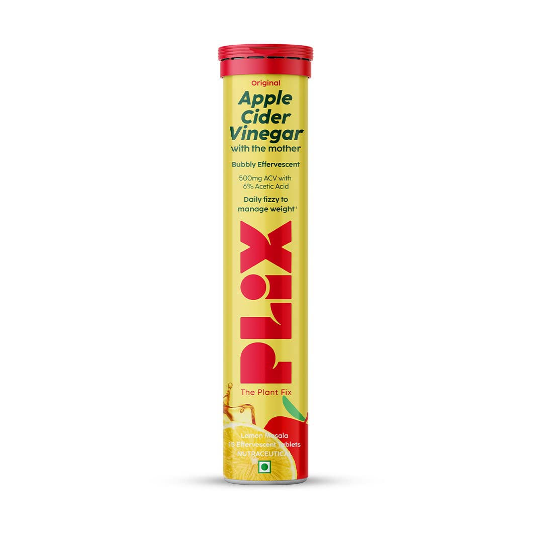 Plix The Plant Fix Apple Cider Vinegar Lemon Masala Tablets - 15 Tabs