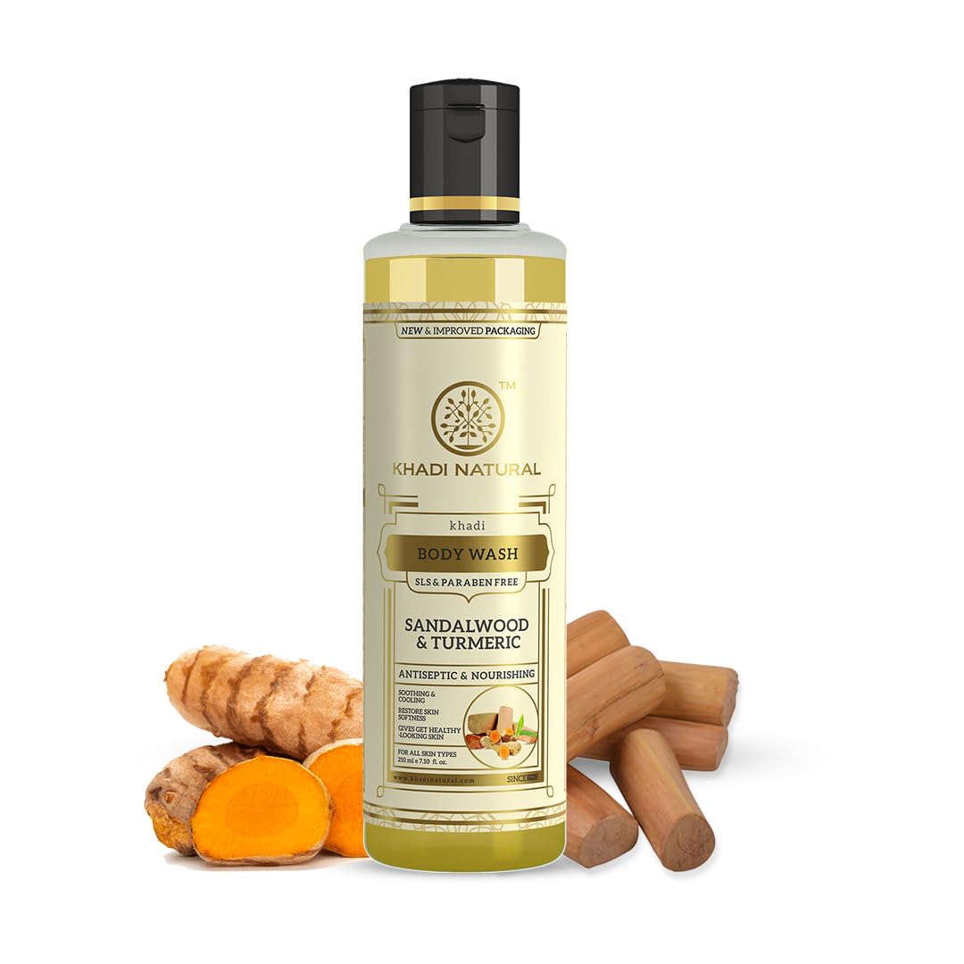 Khadi Natural Sandalwood & Turmeric Body Wash - 210 ML
