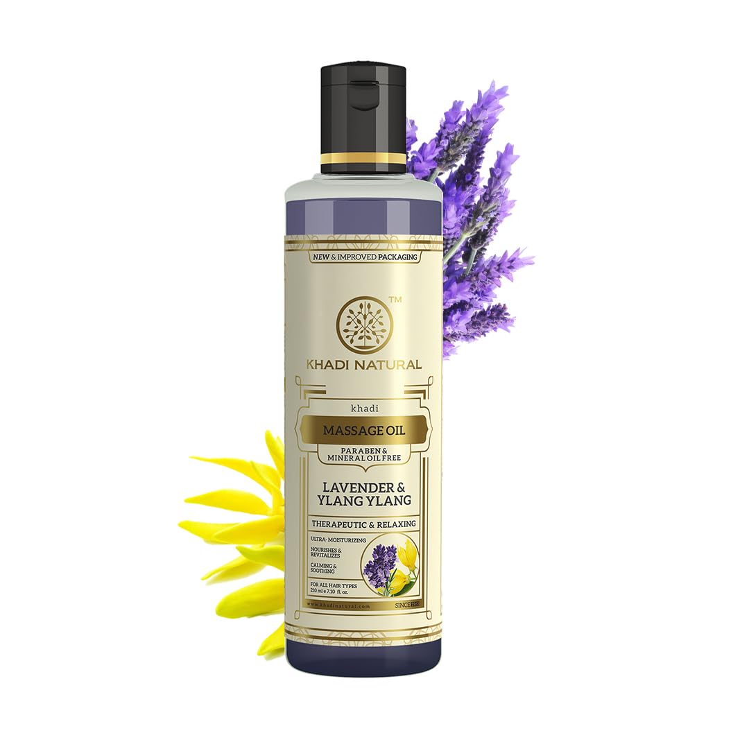 Khadi Natural Lavender Ylang Ylang Massage Oil - 210 ML
