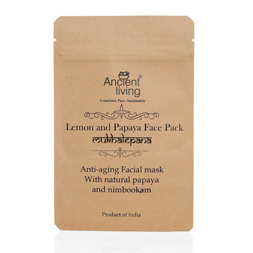 Ancient Living Organic Lemon Peel & Papaya Face Pack - 40 GM