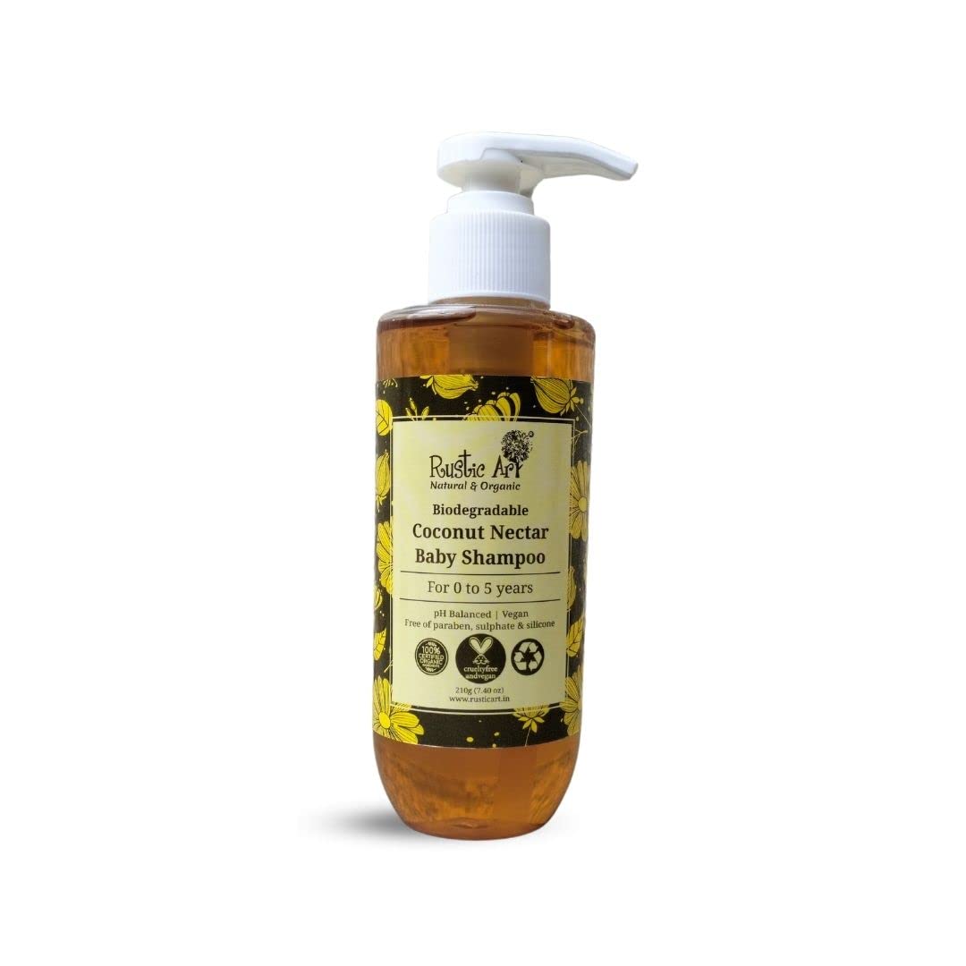 Rustic Art Coconut Nectar Baby Shampoo - 210 ML