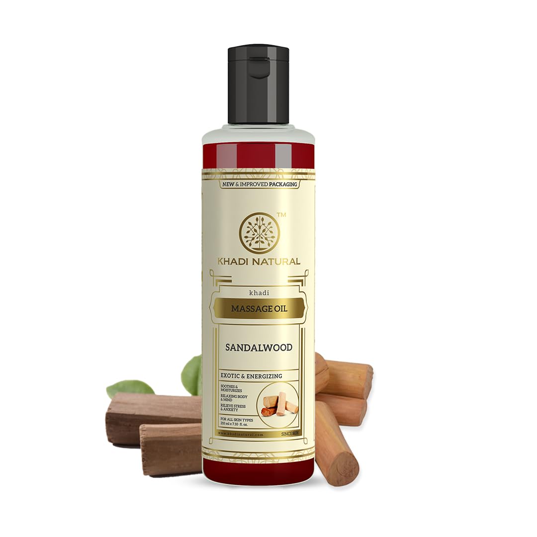 Khadi Natural Sandalwood Massage Oil - 210 ML