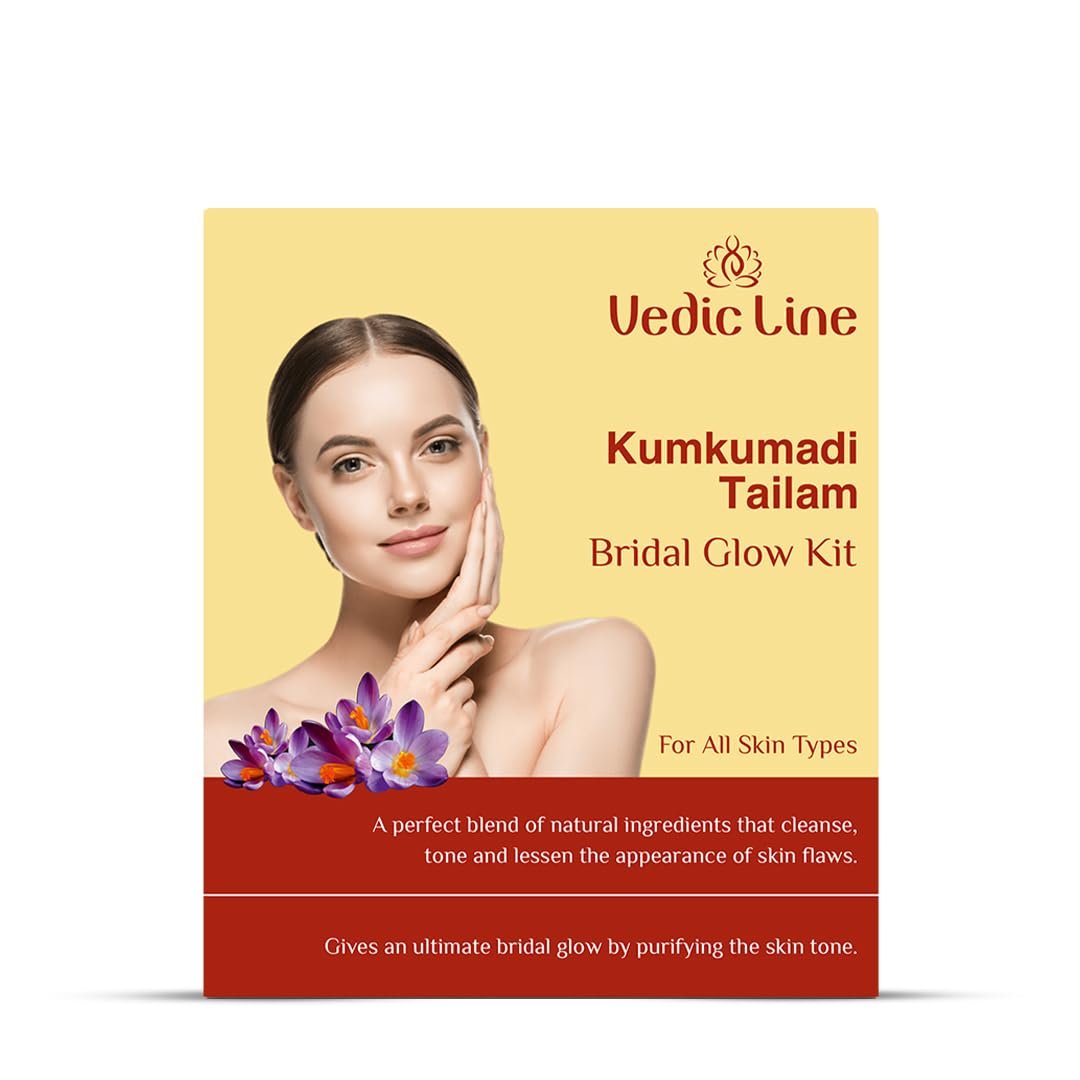 Vedic Line Kumkumadi Tailam Bridal Glow Facial Kit - 62 GM