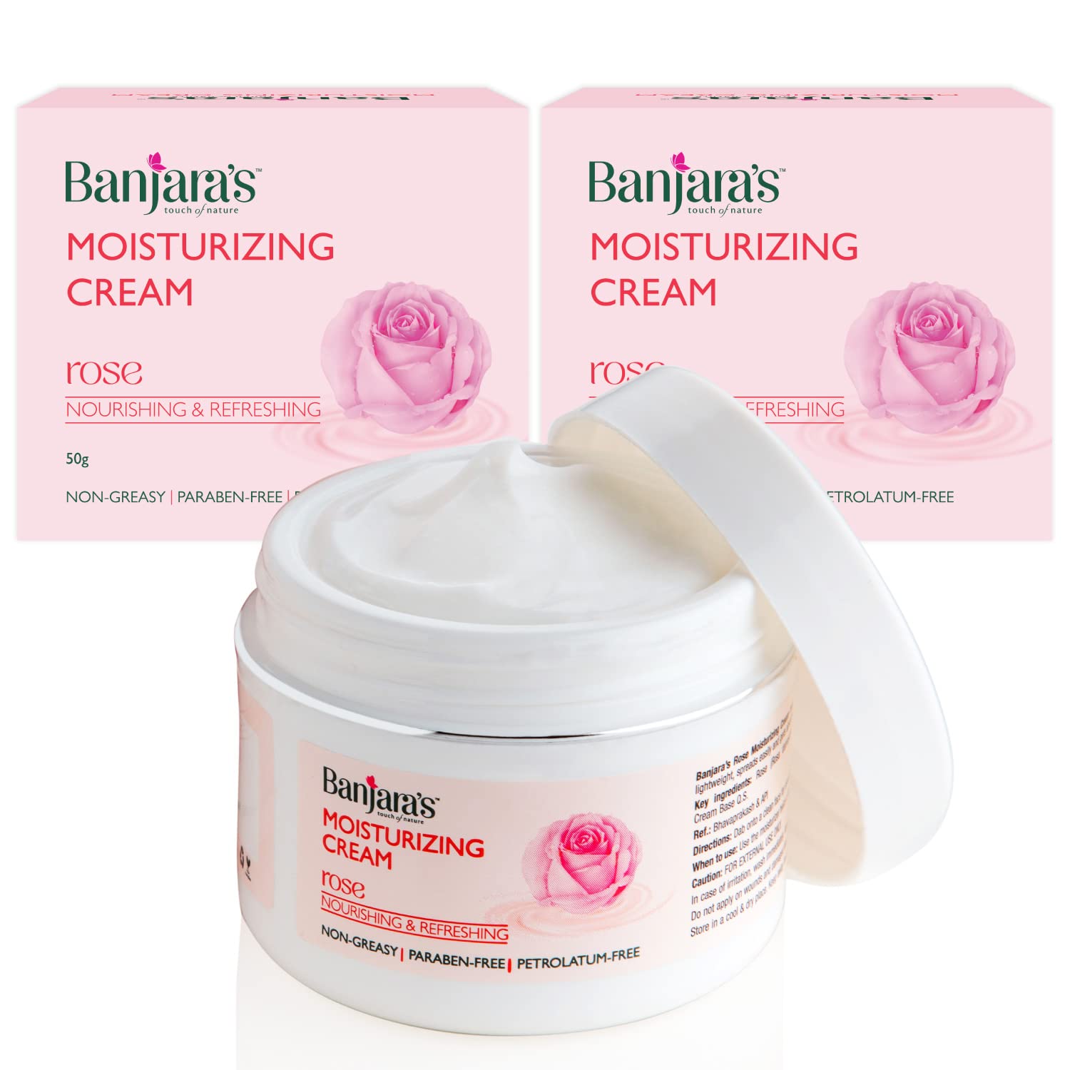 Banjaras Rose Moisturizing Day & Night Cream - 100 GM