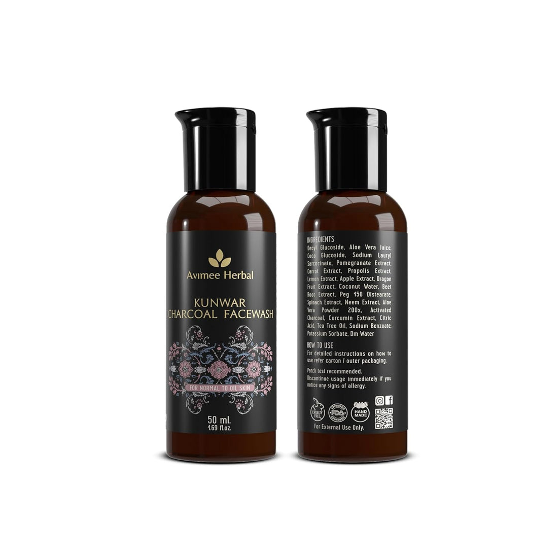 Avimee Herbal Kunwar Charcoal Facewash