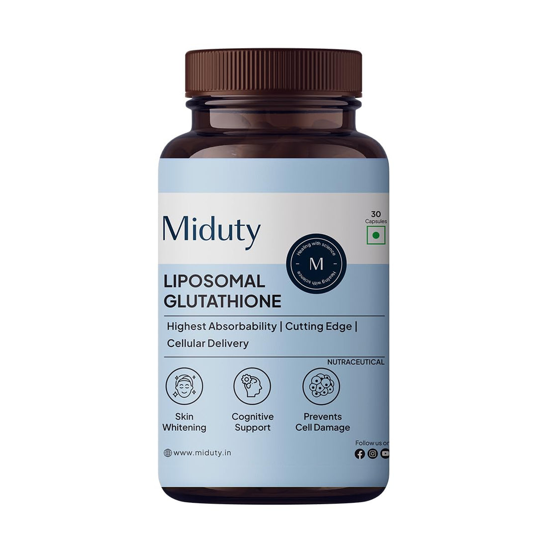 Miduty Liposomal Glutathione Capsules - 30 Capsules