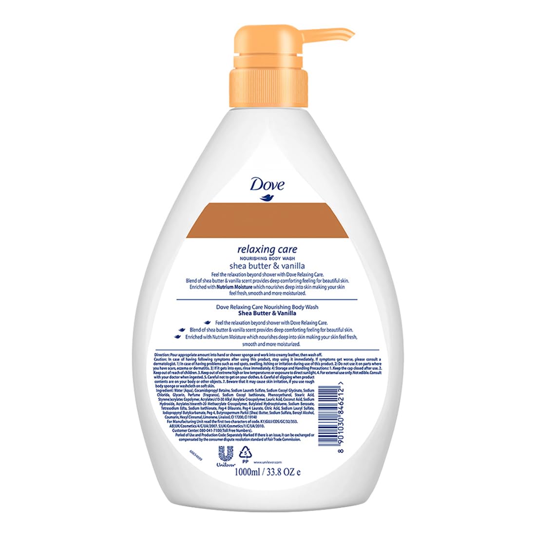 Dove Relaxing Shea Butter Body Wash with Vanilla - 1 L