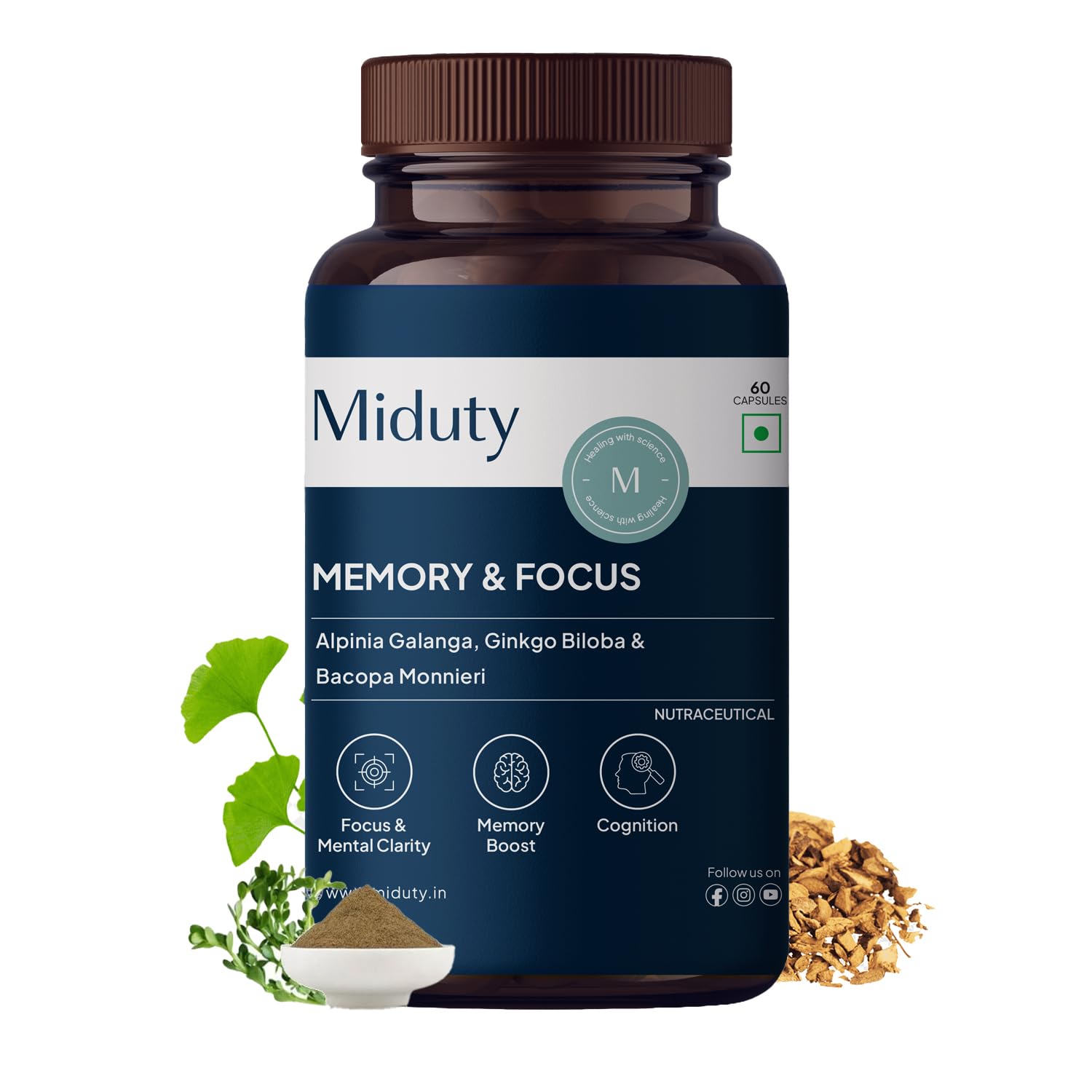 Miduty Memory & Focus Capsules - 60 Capsules