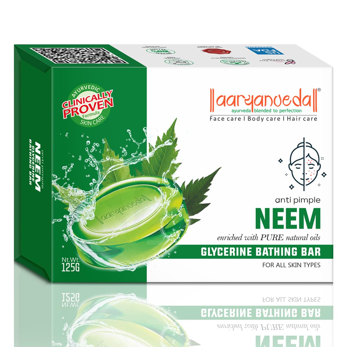 Aaryanveda Neem Bathing Bar - 125 GM