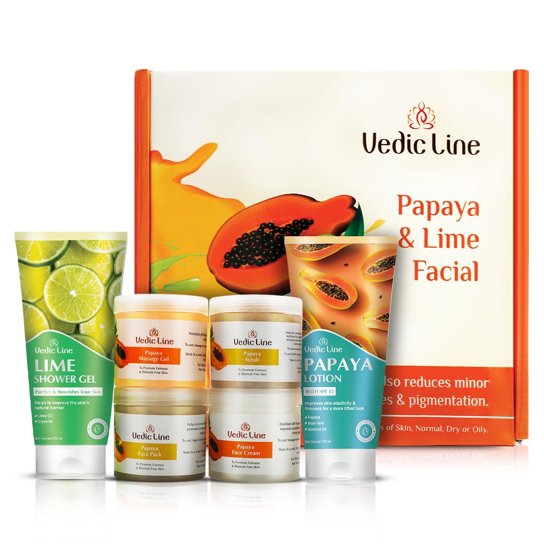 Vedic Line Papaya & Lime Facial Kit - 640 ML