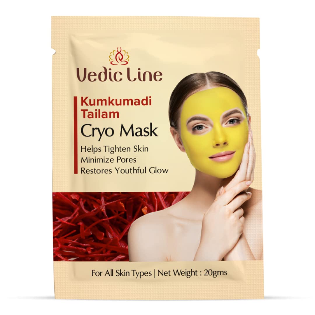 Vedic Line Kumkumadi Tailam Cryo Mask - 20 GM