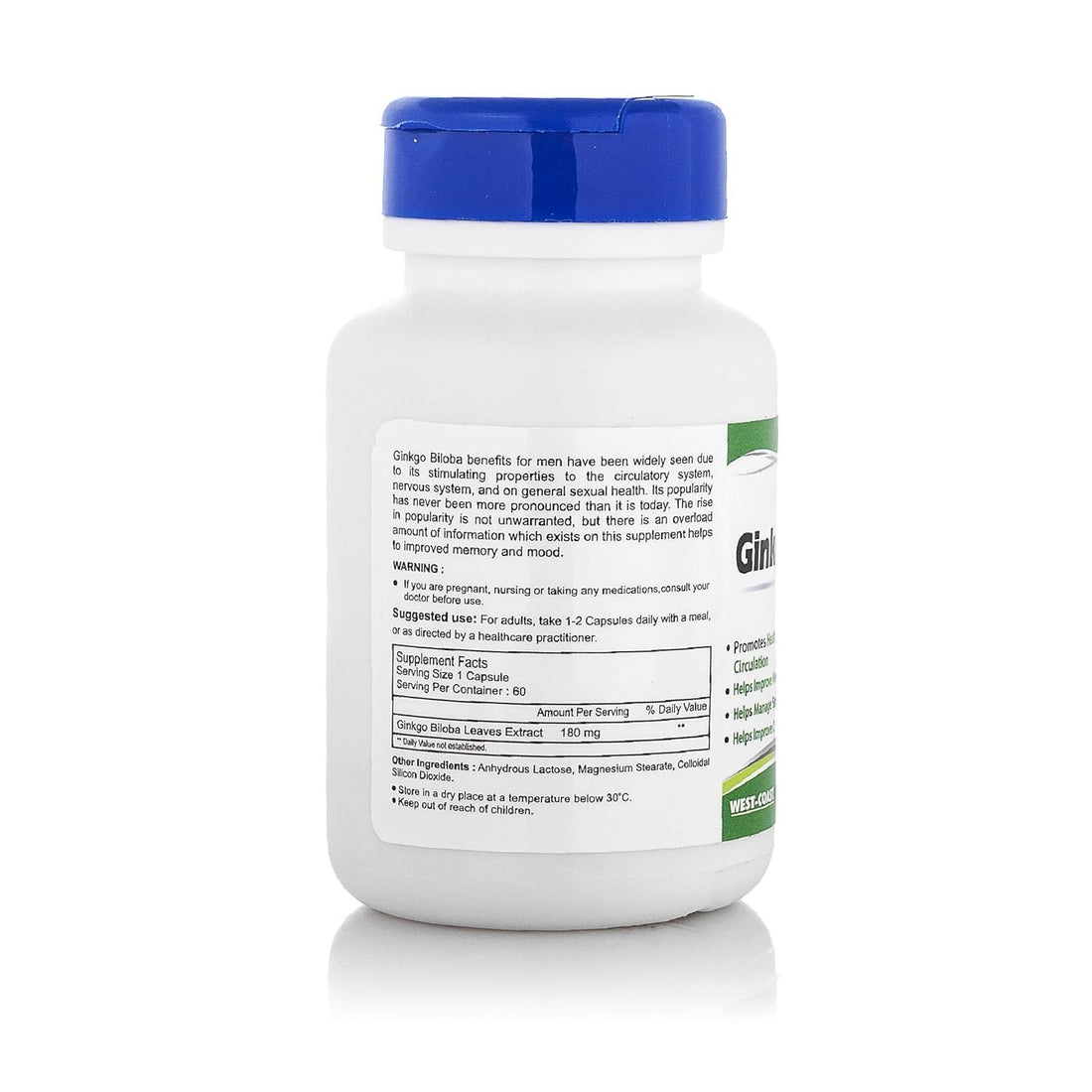 Healthvit Ginkgo Biloba Capsules  - 60 Capsules