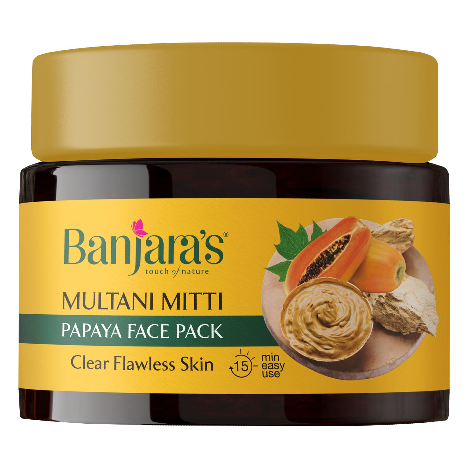 Banjaras Multani Mitti Papaya Face Pack - 100 GM