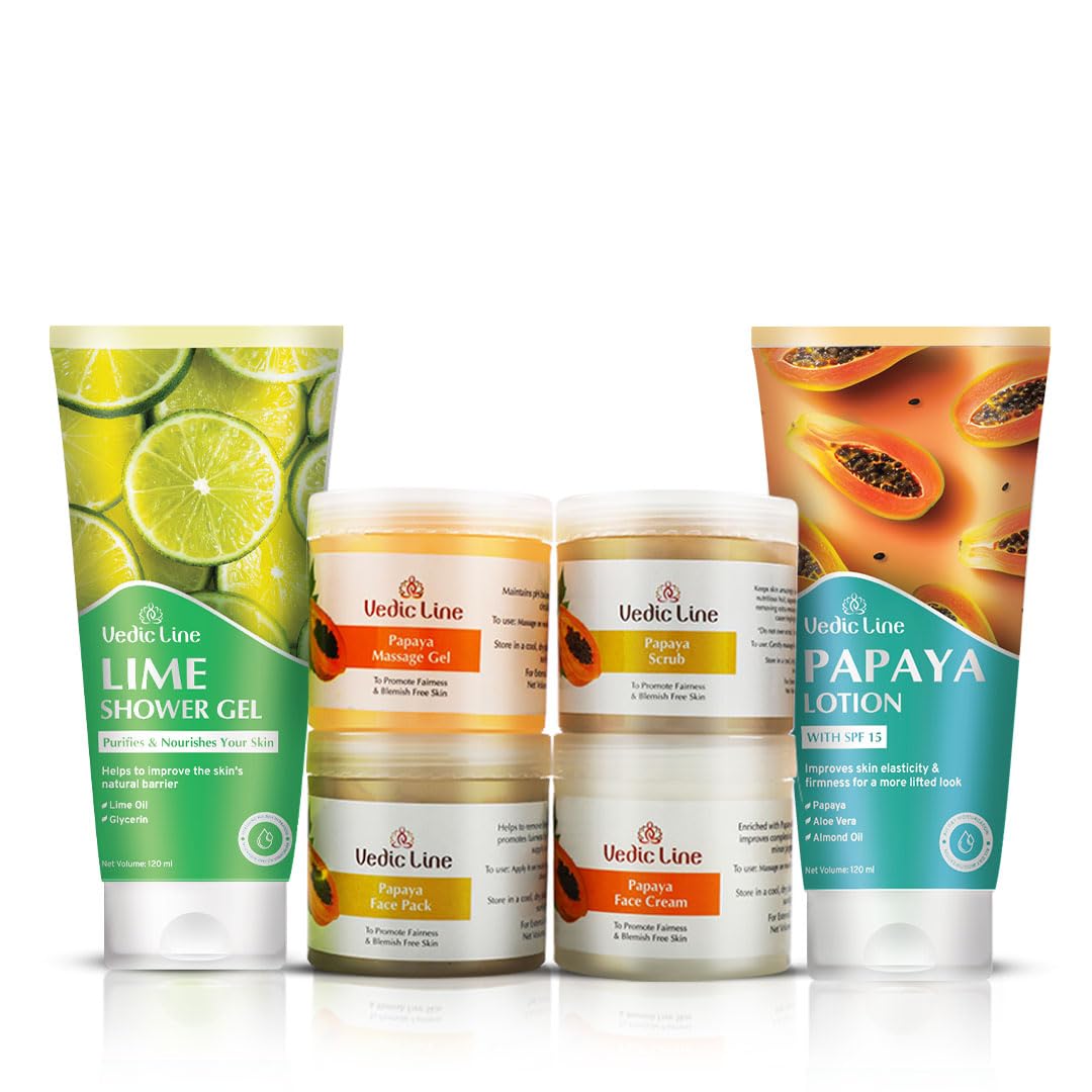 Vedic Line Papaya & Lime Facial Kit - 640 ML