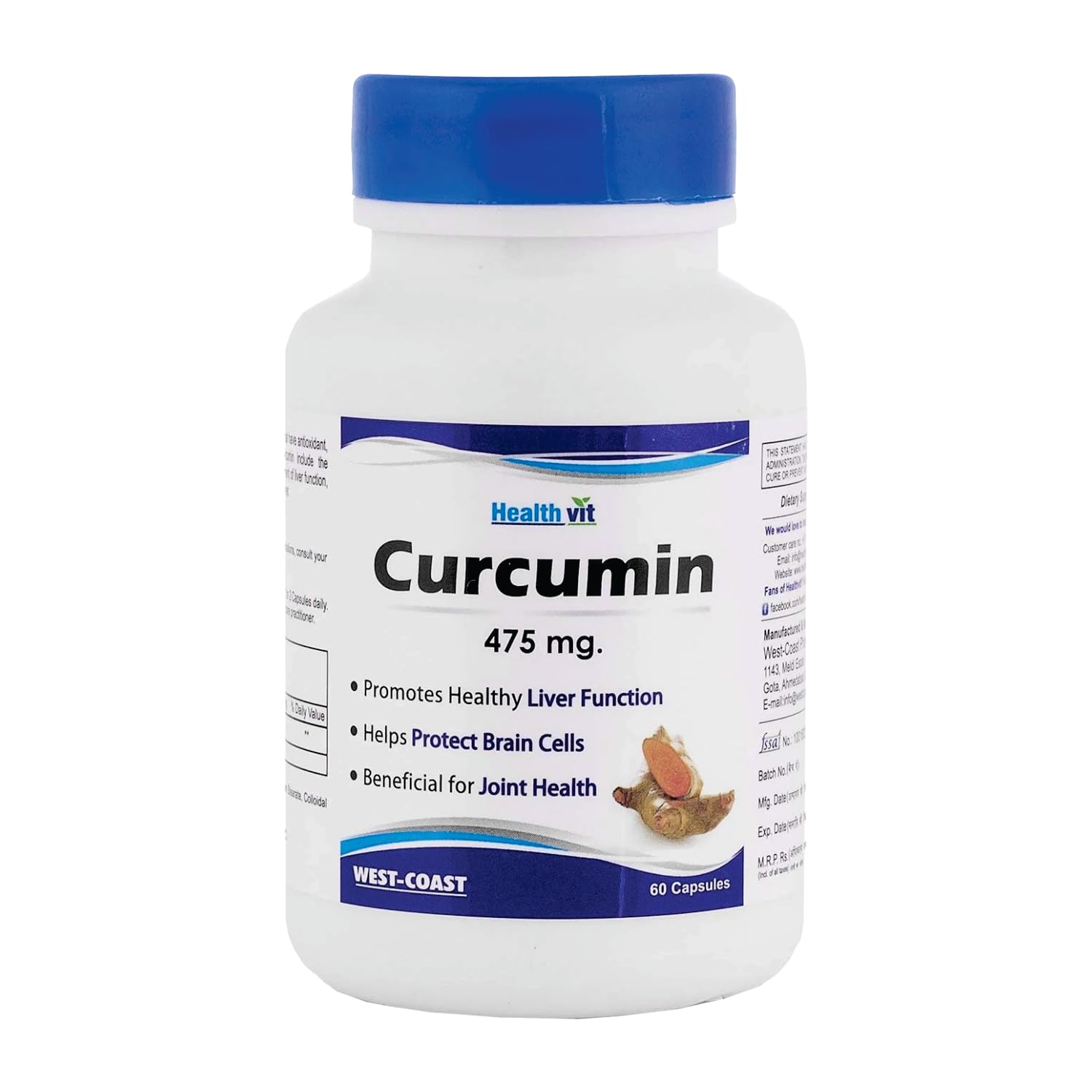 Healthvit Curcumin 475mg Capsule - 60 Capsules