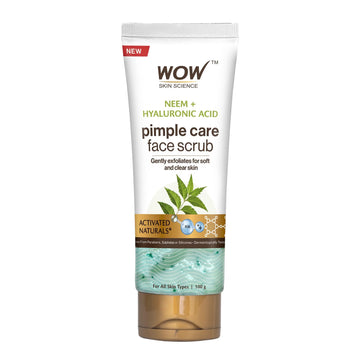 WOW Skin Science Neem & Hyaluronic Acid Pimple Care Face Scrub - 100 GM