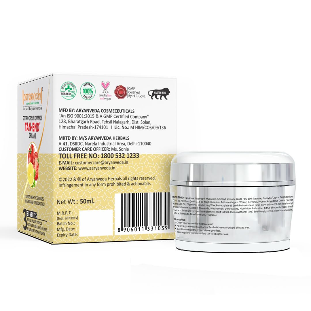 Aaryanveda Tanend Face Cream - 50 GM