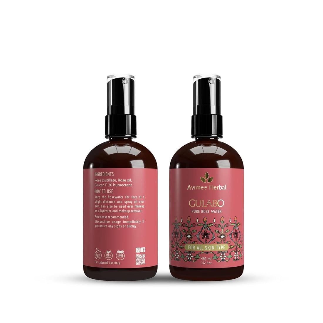 Avimee Herbal Gulabo Rose Water - 110 ML