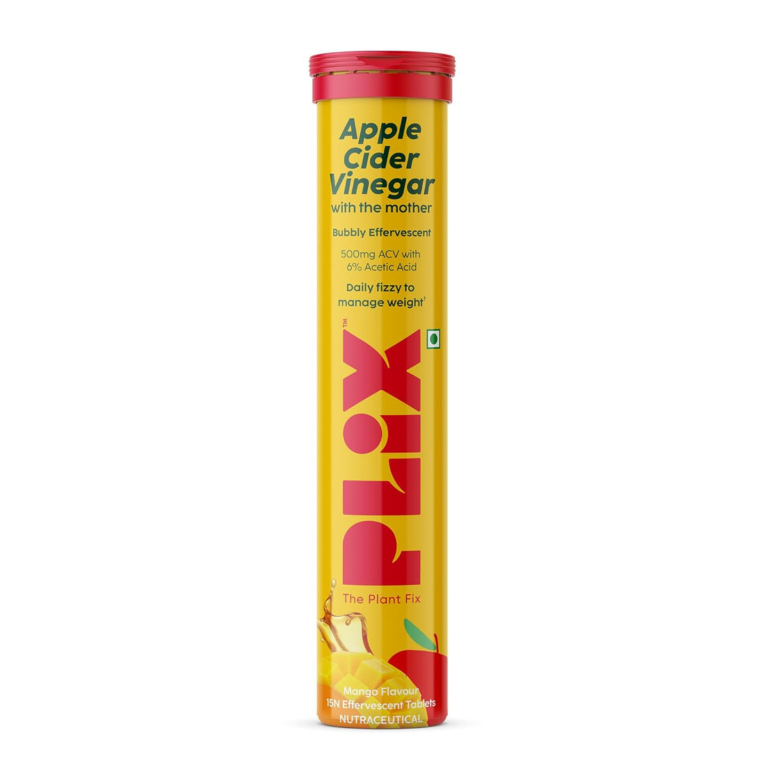 Plix The Plant Fix Apple Cider Vinegar Mango Tablets - 15 Tabs