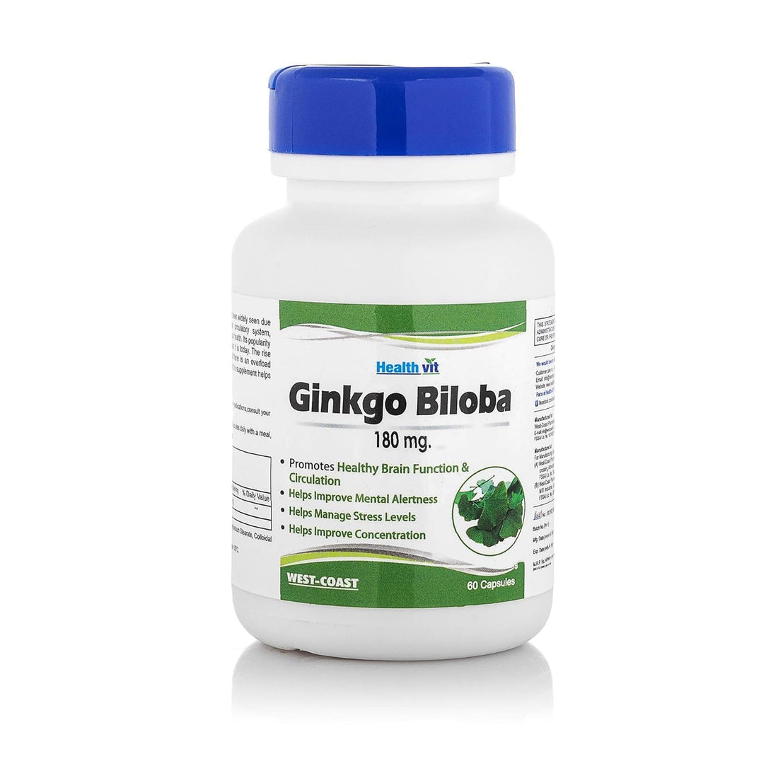 Healthvit Ginkgo Biloba Capsules  - 60 Capsules