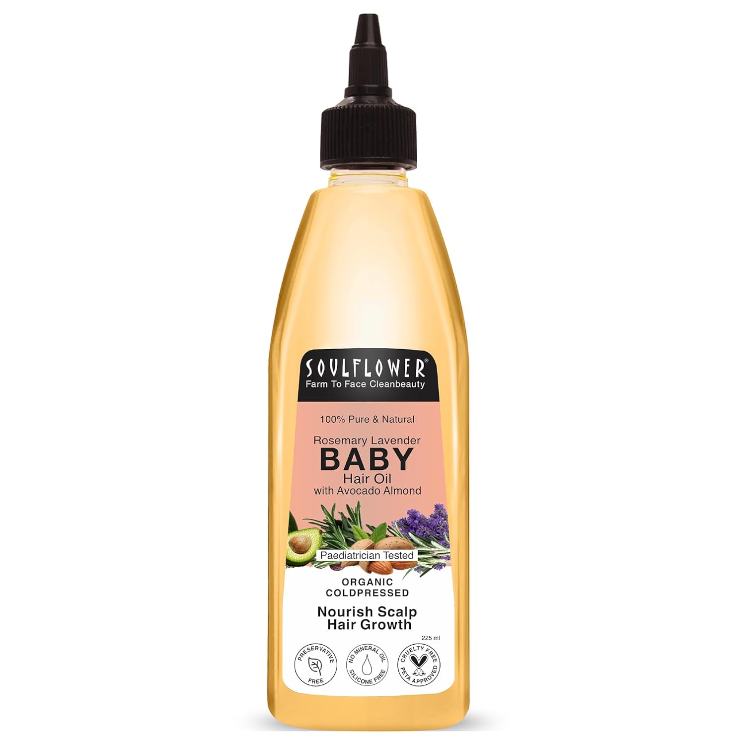 Soulflower Rosemary Baby Hair Oil - 225 ML