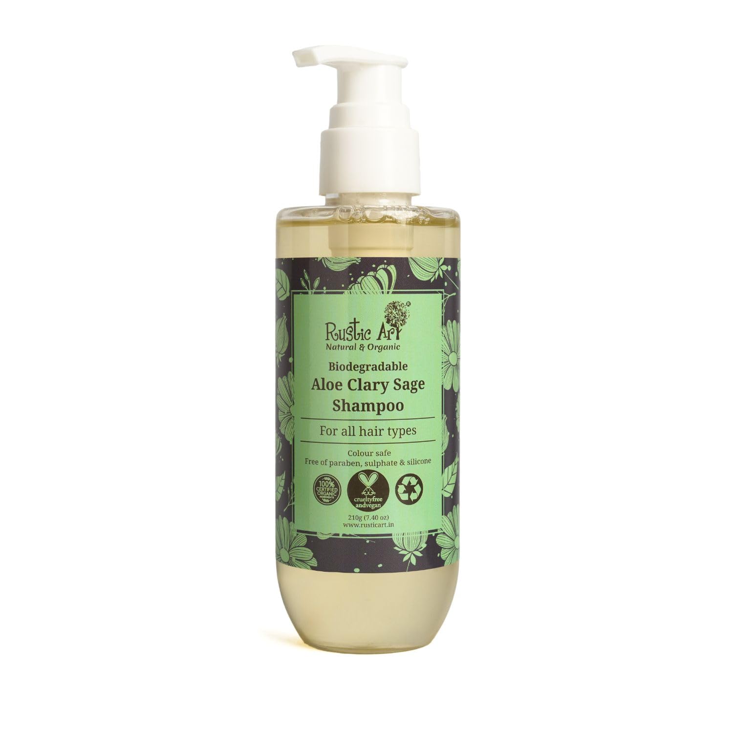Rustic Art Aloe Clary Sage Shampoo - 210 ML