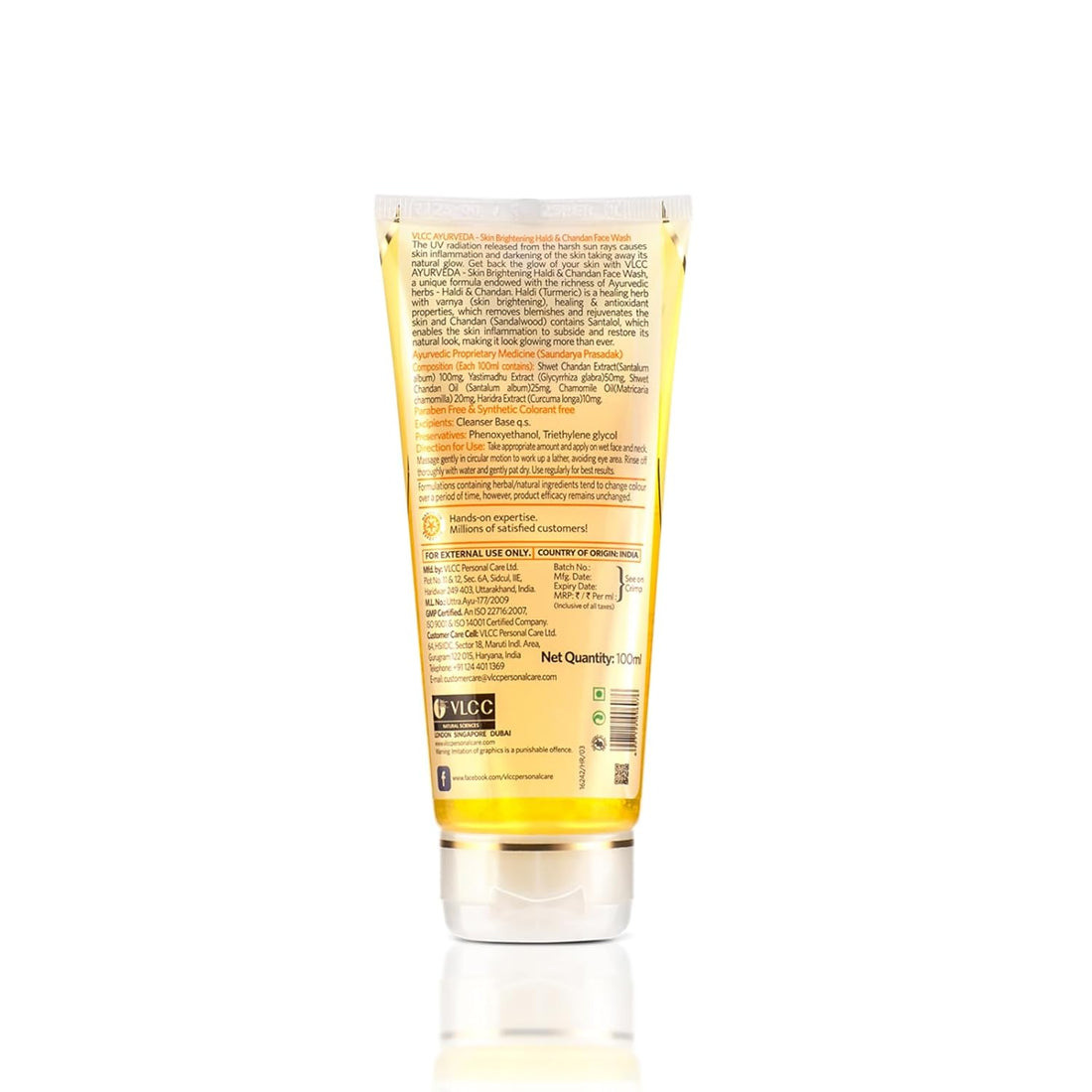 VLCC Ayurveda Skin Brightening Haldi & Chandan Face Wash - 100 ML
