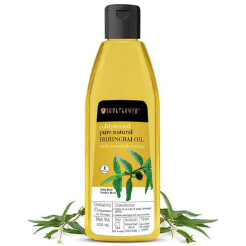 Soulflower Cold Pressed Bhringraj Hair Oil - 225 ML