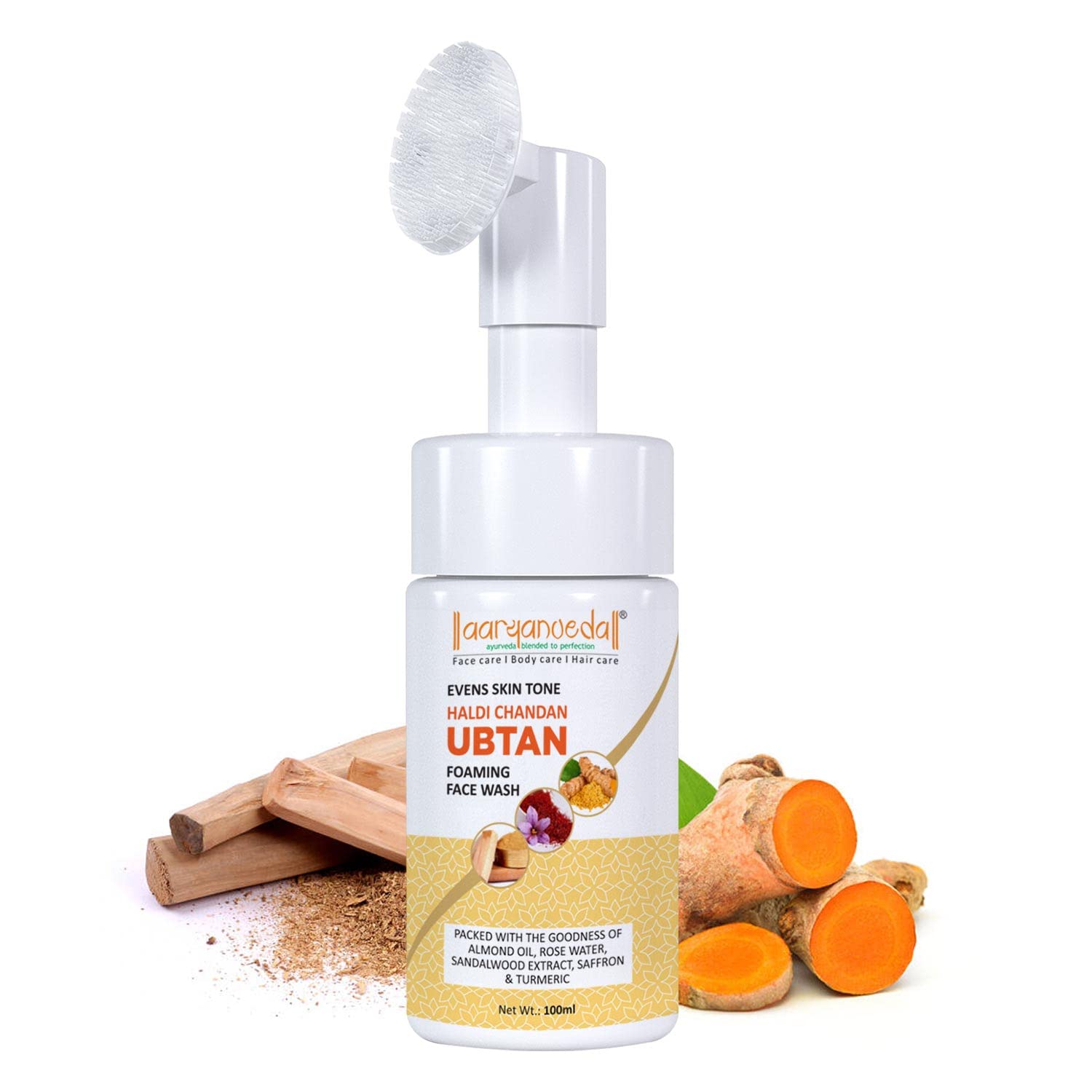 Aaryanveda Haldi Chandan Ubtan Foaming Face Wash - 100 ML