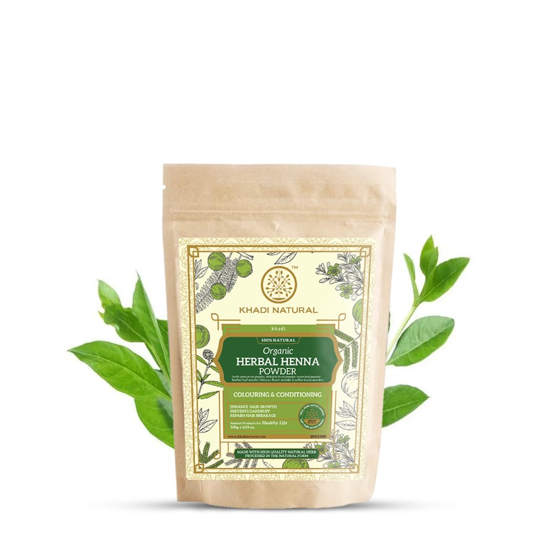 Khadi Natural Herbal Henna Organic Powder - 100 GM
