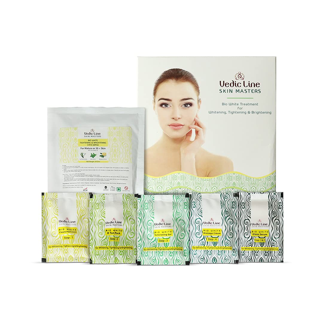 Vedic Line Bio White Brightening Tightening and Brightening Facial Kit - 47 GM