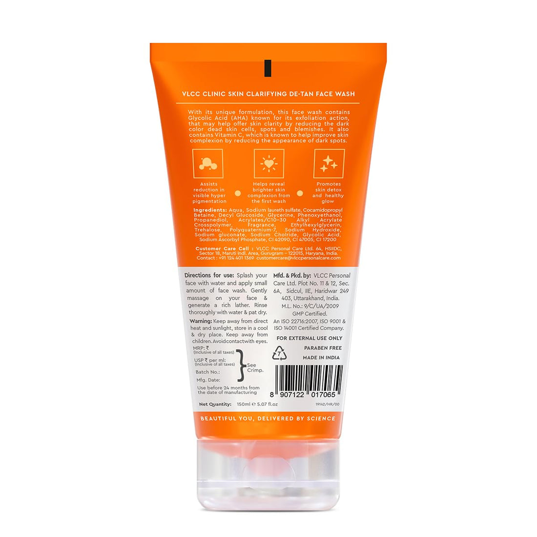 VLCC Skin Clarifying De Tan Face Wash - 150 ML