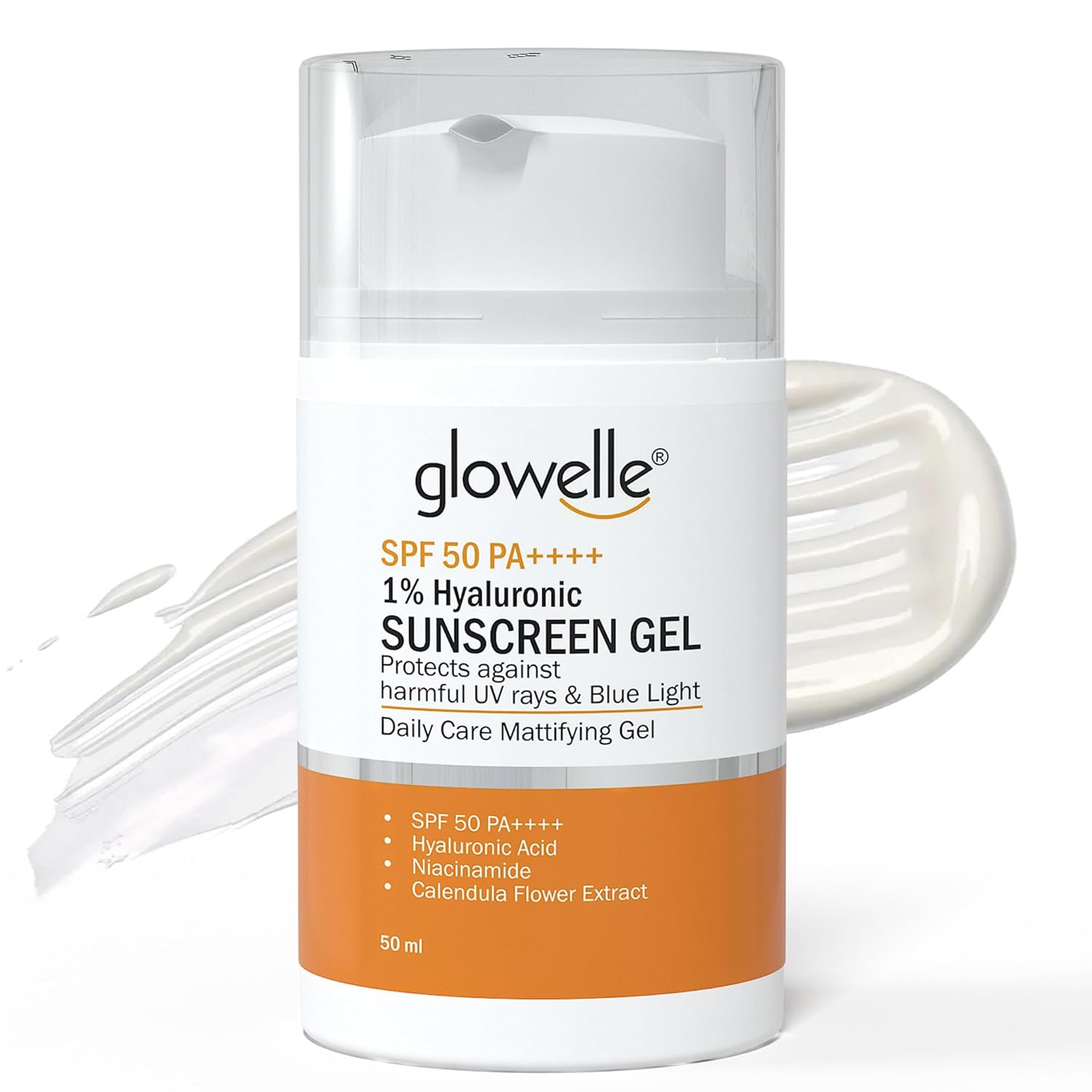 Glowelle 1% Hyaluronic Sunscreen Gel With SPF 50 PA++++  - 50 ML